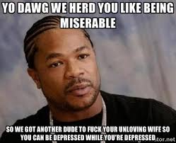 yo dawg we herd you like being miserable so we got another dude to ... via Relatably.com