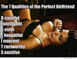 7 Qualities of the perfect girlfriend - meme | Funny Dirty Adult ... via Relatably.com