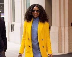 Bright yellow coat