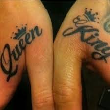 Couple tattoo ; add his to queen n her to king n they r perfect ... via Relatably.com