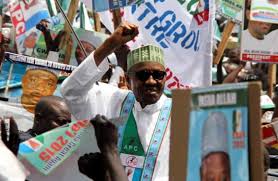 Image result for picture of buhari presidential election in studio