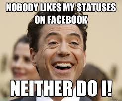nobody likes my statuses on facebook neither do i! - The Sarcastic ... via Relatably.com