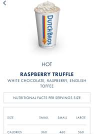 Raspberry Truffle Hot Chocolate | Dutch bros drinks, Starbucks ...