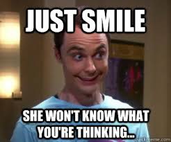 Smiling Sheldon memes | quickmeme via Relatably.com