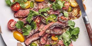 Grilled Flank Steak with Tomato Salad Recipe | EatingWell
