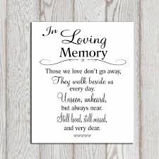 Wedding Memorial table In loving memory printable by DorindaArt via Relatably.com