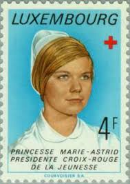 Country: Luxembourg; Series: Princess Marie-Astrid; Catalog codes: Michel LU 876. Yvert et Tellier LU 826; Themes: Healthcare | Red Cross and Red Crescent ... - Princess-Marie-Astrid