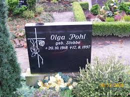 Grab von Olga Pohl (geb. Stobbe) (20.10.1918-17.08.1997), Friedhof ...