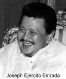 Former president Joseph Ejercito Estrada A film actor, Joseph Ejercito Estrada, succeeded Ramos as president in 1998. - Joseph-Ejercito_Estrada
