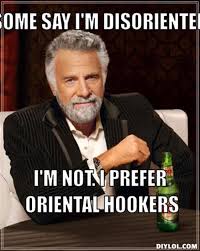 DIYLOL - some say i&#39;m disoriented i&#39;m not. i prefer oriental hookers via Relatably.com