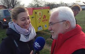 Arabella-Reporterin Stephanie Braß mit Erwin Horak, Präsident von Lotto ...