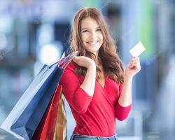 Image of woman shopping with credit card