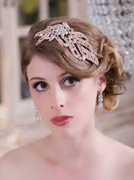 Crystal Rose Gold Headpiece Crystal Wedding by GildedShadows | See more ...