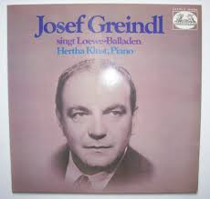JOSEF GREINDL singt CARL LOEWE-Balladen LP - greindl