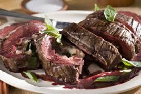 Red Wine Marinated Flank Steak Filled with Prosciutto, Fontina and ...
