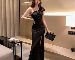 woman in an elegant dress