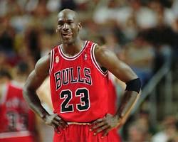 Image of Michael Jordan wearing the #23 jersey