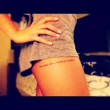 Sexy Short Love Quote Tattoos for Girls - Short Love Quote Tattoos ... via Relatably.com