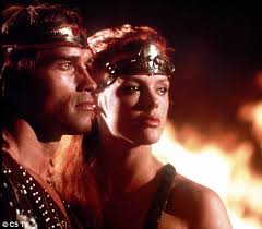 Affair: Brigitte Nielsen has recalled her steamy affair with Arnold Schwarzenegger on the set of - article-1379646-002830D000000258-68_468x408