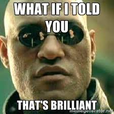 WHAT IF I TOLD YOU THAT&#39;S BRILLIANT - What If I Told You Meme ... via Relatably.com