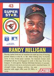 1991 Score 100 Superstars #43 Randy Milligan Back - 27864-43Bk