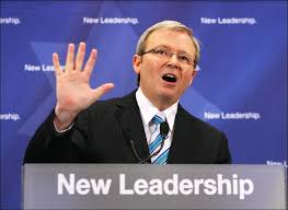 Prime Minister Kevin Rudd ready to rumble against Opposition Leader Tony Abbott
