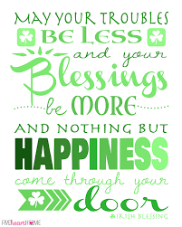 St. Patrick&#39;s Day Free Printable ~ Irish Blessing via Relatably.com