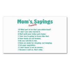 Mom&#39;s favorite sayings on gifts for her. Double-Sided standard ... via Relatably.com