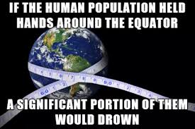 If the human population held hands around the equator... : funny via Relatably.com
