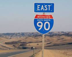 Image of I90 highway in South Dakota