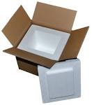 Cool boxes lined expanded polystyrene blocks