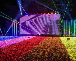 東武動物公園の光と音楽のショー演出の画像