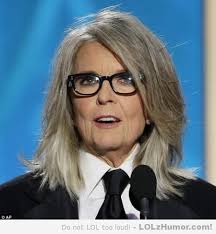 Diane Keaton at the Golden Globes compared to Diane Keaton in the ... via Relatably.com