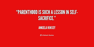 Parenthood is such a lesson in self-sacrifice. - Angela Kinsey at ... via Relatably.com