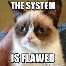 THE SYSTEM IS FLAWED - Grumpy Cat | Meme Generator via Relatably.com