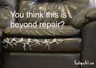 Repair Cut in Leather -