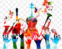 Image of Silhouettes of musicians wallpaper