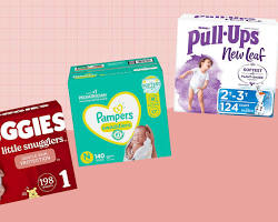 Different brands and types of diapers
