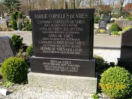 Grab von Anna Vries, de (13.07.1899-26.02.1959), Friedhof Oldersum ...
