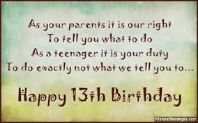 13th Birthday Wishes for Son or Daughter | WishesMessages.com via Relatably.com