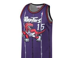 Image of Vince Carter Raptors purple road jersey