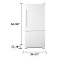 Standard single door fridge size