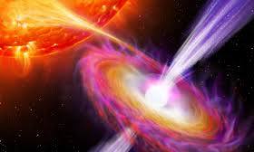 Integral spots giant explosions feeding neutron star jets