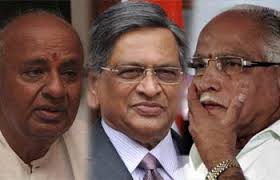 Three former Chief Ministers, will face an inquiry ordered by the Special ... - S_M_Krishna,%2520Gouda,%2520Yadyurappa(1)