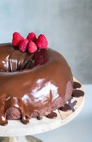 Chocolate Bundt Cake with Raspberry Cheesecake Filling - Pies ...