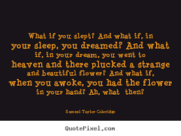 What if you slept? and what if, in your sleep, you dreamed? and ... via Relatably.com