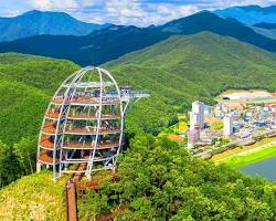 충북 단양군 여행지 명소 풍경 도담삼봉 만천하스카이워크, AI로 생성