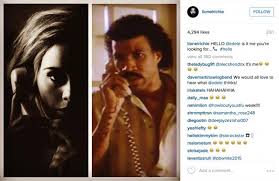 Lionel Richie responds to Adele&#39;s song &#39;Hello&#39; by posting meme on ... via Relatably.com