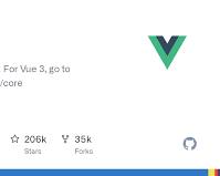 Image of vuejs/vue repository on Github
