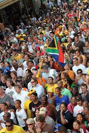 Photo of a crowd in Cape Town South Africa
